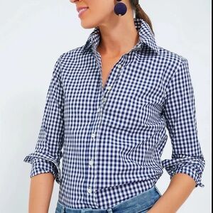 Brooks Brothers Navy and White Gingham Shirt